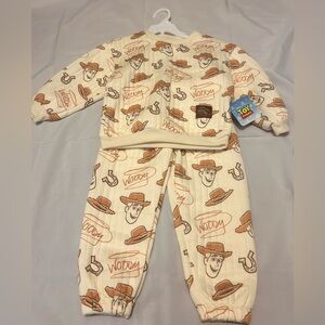 Disney Pixar Toy Story Quilted Sweatshirt & Pant Set Size 4 NEW Woody